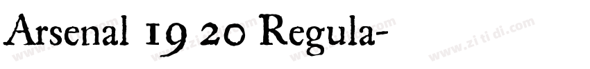 Arsenal 19 20 Regula字体转换